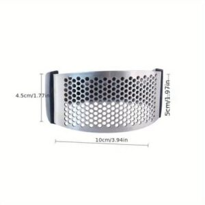 1pc, Stainless Steel Garlic Press, Manual Garlic Mashing Artifact