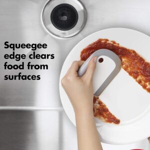 Kitchen All-in-One Soft Rubber Scraper Dinner Plate Soft Rubber Cleaning Tool Flatware Scraper Cleaning Brush