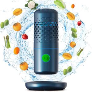Fruit and Vegetable Washing Machine; Mini Food Purifier Portable Fruit Vegetable Washing Machine USB Wireless Food Purifier for Cleaning Fruits and V