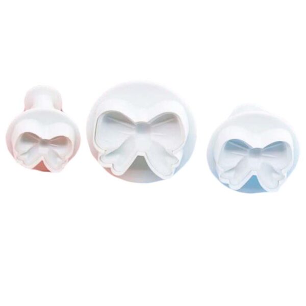 2 Sets Bowknot Shape Fondant Plunger Cutter Set Sugarcraft Cake Cookies Cupcake Decorating Tool DIY Mold