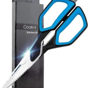 Kitchen Scissors; Cookit Kitchen Shears Heavy Duty Stainless Steel Chef Shears Utility Come Apart Food Shears for Chicken Poultry Fish Meat Vegetable