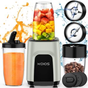 KOIOS 850W Countertop Blenders for Shakes and Smoothies; Protein Drinks; Nuts; Spices; Fruit Vegetables Drinks; Coffee Grinder for Beans; 11-Piec