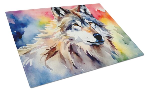 NEW Wolves Wolf Glass Cutting Board Decorative Tempered Glass Kitchen Cutting and Serving Board Large Size Chopping Board