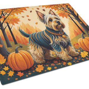 NEW Silky Terrier Fall Glass Cutting Board Decorative Tempered Glass Kitchen Cutting and Serving Board Large Size Chopping Board