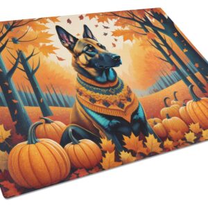 NEW Belgian Malinois Fall Glass Cutting Board Decorative Tempered Glass Kitchen Cutting and Serving Board Large Size Chopping Board
