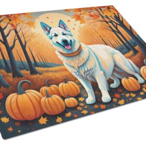 NEW White German Shepherd Fall Glass Cutting Board Decorative Tempered Glass Kitchen Cutting and Serving Board Large Size Chopping Board