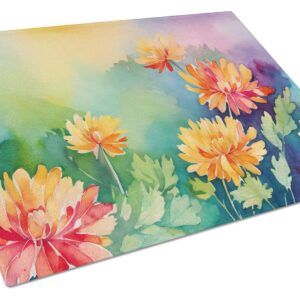 NEW Chrysanthemums in Watercolor Glass Cutting Board Decorative Tempered Glass Kitchen Cutting and Serving Board Large Size Chopping Board