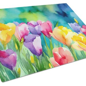 NEW Freesias in Watercolor Glass Cutting Board Decorative Tempered Glass Kitchen Cutting and Serving Board Large Size Chopping Board