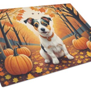 NEW Jack Russell Terrier Fall Glass Cutting Board Decorative Tempered Glass Kitchen Cutting and Serving Board Large Size Chopping Board