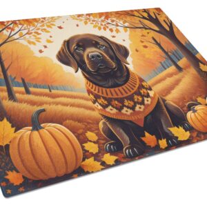 NEW Chocolate Labrador Retriever Fall Glass Cutting Board Decorative Tempered Glass Kitchen Cutting and Serving Board Large Size Chopping Board