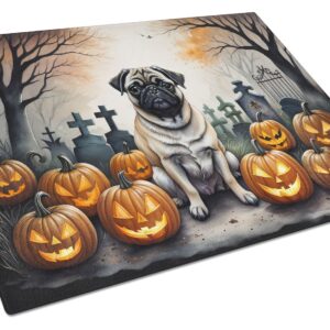 NEW Fawn Pug Spooky Halloween Glass Cutting Board Decorative Tempered Glass Kitchen Cutting and Serving Board Large Size Chopping Board