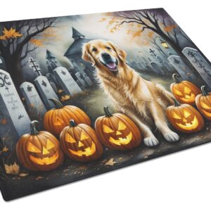 NEW Golden Retriever Spooky Halloween Glass Cutting Board Decorative Tempered Glass Kitchen Cutting and Serving Board Large Size Chopping Board