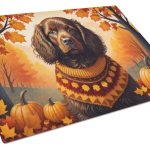 NEW Boykin Spaniel Fall Glass Cutting Board Decorative Tempered Glass Kitchen Cutting and Serving Board Large Size Chopping Board