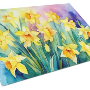 NEW Daffodils in Watercolor Glass Cutting Board Decorative Tempered Glass Kitchen Cutting and Serving Board Large Size Chopping Board