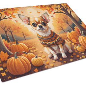 NEW Chihuahua Fall Glass Cutting Board Decorative Tempered Glass Kitchen Cutting and Serving Board Large Size Chopping Board