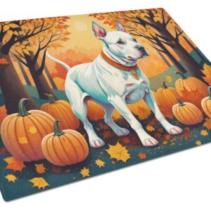 NEW White Pit Bull Terrier Fall Glass Cutting Board Decorative Tempered Glass Kitchen Cutting and Serving Board Large Size Chopping Board