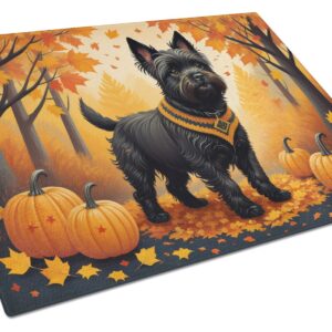 NEW Black Cairn Terrier Fall Glass Cutting Board Decorative Tempered Glass Kitchen Cutting and Serving Board Large Size Chopping Board