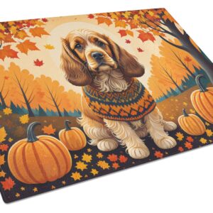 NEW Cocker Spaniel Fall Glass Cutting Board Decorative Tempered Glass Kitchen Cutting and Serving Board Large Size Chopping Board