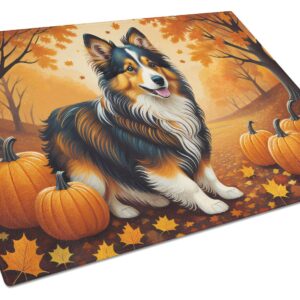 NEW Sheltie Fall Glass Cutting Board Decorative Tempered Glass Kitchen Cutting and Serving Board Large Size Chopping Board