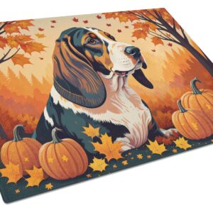 NEW Basset Hound Fall Glass Cutting Board Decorative Tempered Glass Kitchen Cutting and Serving Board Large Size Chopping Board