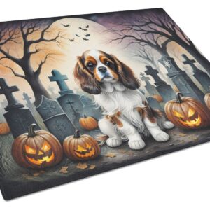 NEW Cavalier Spaniel Spooky Halloween Glass Cutting Board Decorative Tempered Glass Kitchen Cutting and Serving Board Large Size Chopping Board