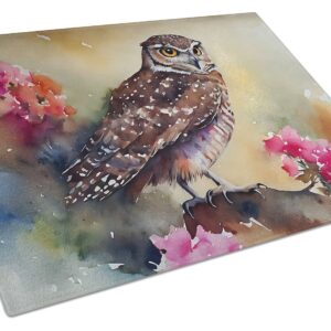 NEW Burrowing Owl Glass Cutting Board Decorative Tempered Glass Kitchen Cutting and Serving Board Large Size Chopping Board