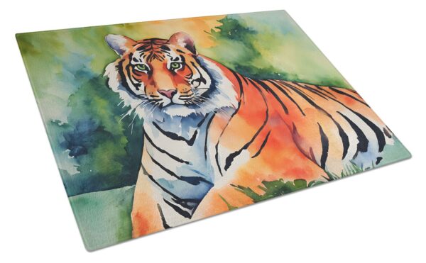 NEW Bengal Tiger Glass Cutting Board Decorative Tempered Glass Kitchen Cutting and Serving Board Large Size Chopping Board