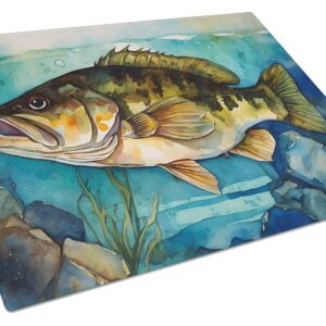 NEW Smallmouth Bass Glass Cutting Board Decorative Tempered Glass Kitchen Cutting and Serving Board Large Size Chopping Board