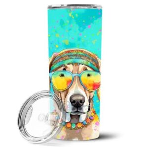 Weimaraner Hippie Dawg Stainless Steel Skinny Tumbler Vacuum Double Walled Reusable Insulated Tumbler Travel Cup for Coffee Cocktails Gift with Lid