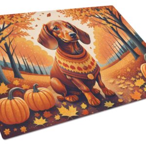 NEW Dachshund Fall Glass Cutting Board Decorative Tempered Glass Kitchen Cutting and Serving Board Large Size Chopping Board