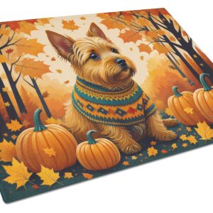 NEW Norwich Terrier Fall Glass Cutting Board Decorative Tempered Glass Kitchen Cutting and Serving Board Large Size Chopping Board