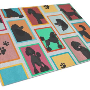 NEW Lots of Black Standard Poodle Glass Cutting Board Decorative Tempered Glass Kitchen Cutting and Serving Board Large Size Chopping Board