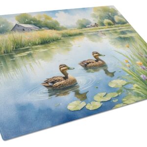 Mother Duck Glass Cutting Board Decorative Tempered Glass Kitchen Cutting and Serving Board Large Size Chopping Board