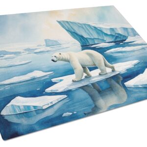 Polar Bear on the Ice Glass Cutting Board Decorative Tempered Glass Kitchen Cutting and Serving Board Large Size Chopping Board