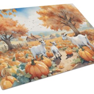 Autumn Goats Glass Cutting Board Decorative Tempered Glass Kitchen Cutting and Serving Board Large Size Chopping Board