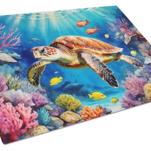 Turtle and Reefs Glass Cutting Board Decorative Tempered Glass Kitchen Cutting and Serving Board Large Size Chopping Board