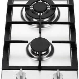 Ramblewood GC2-37P (LPG/Propane Gas) high efficiency 2 burner gas cooktop, ETL Safety Certified