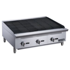 36" 3-Burner Commercial Charboiler in Stainless Steel with 4 legs