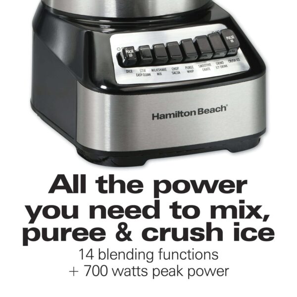Hamilton Beach Wave Crusher 14 Speed Blender Silver Model 54221 - Image 2