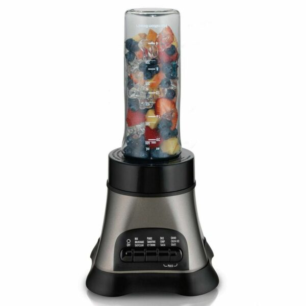 Hamilton Beach Wave Crusher Blender with 40oz Glass Jar and Blend-in Travel Jar Black - Image 2