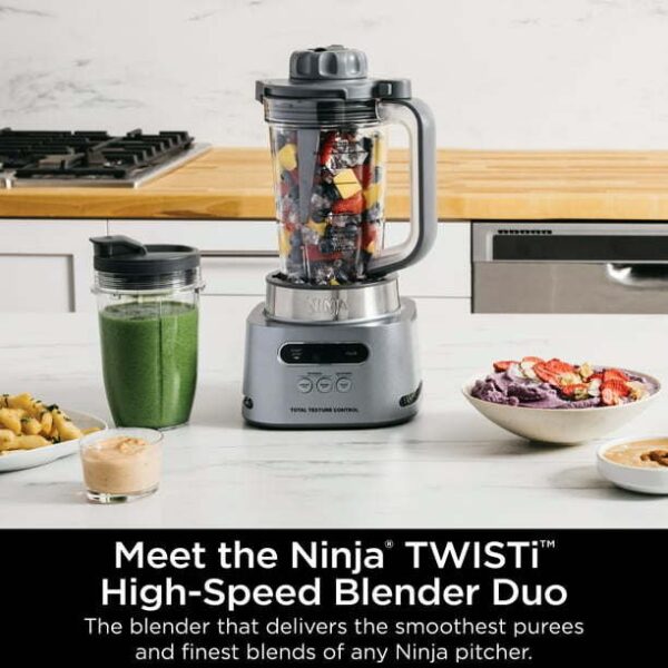 Ninja TWISTi HIGH-SPEED Blender DUO 3 Preset Auto-iQ Programs 34 oz Pitcher Capacity SS150 - Image 2