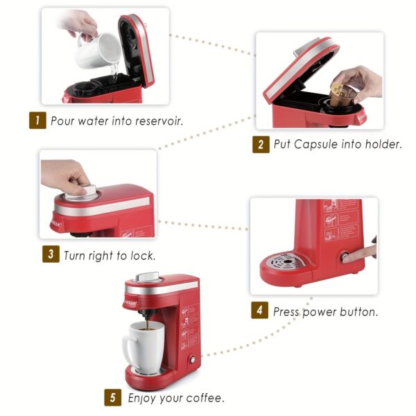 CHULUX Single Cup Coffee Maker Travel Coffee Brewer - Image 6