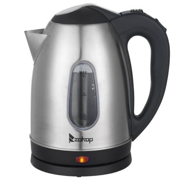 US Standard ZOKOP HD-1802S 120V 1200W 1.5L Stainless Steel Electric Kettle with Water Window - Image 9