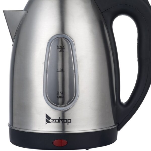 US Standard ZOKOP HD-1802S 120V 1200W 1.5L Stainless Steel Electric Kettle with Water Window - Image 15