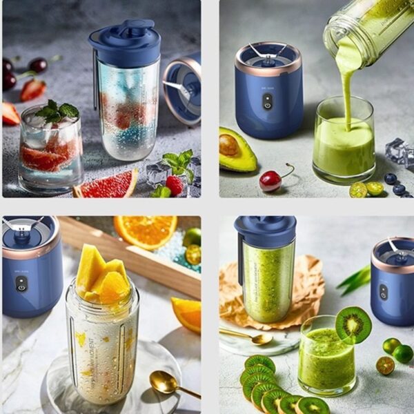 Small Electric Juicer 6 Blades Portable Juicer Cup Juicer Fruit Juice Cup Automatic Smoothie Blender Ice CrushCup - Image 4