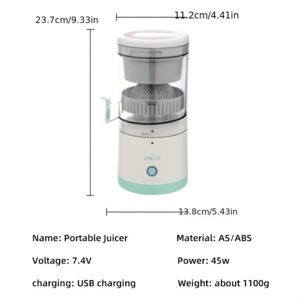 Multifunctional Juicer Household Fully Automatic Juicing Separation Small Portable Fresh Orange Juice Cup USB Charging - Image 2