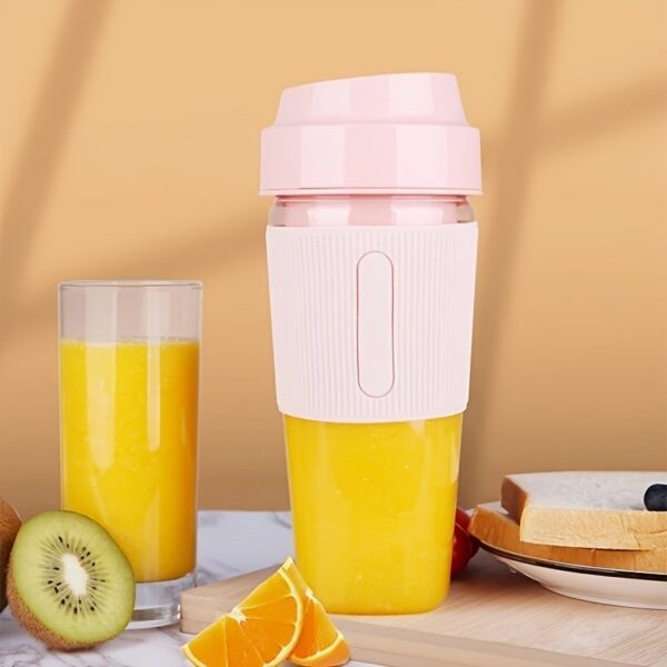 1PC Portable Blender; One-handed Drinking Mini Blender For Shakes And Smoothies With Rechargeable USB - Image 4