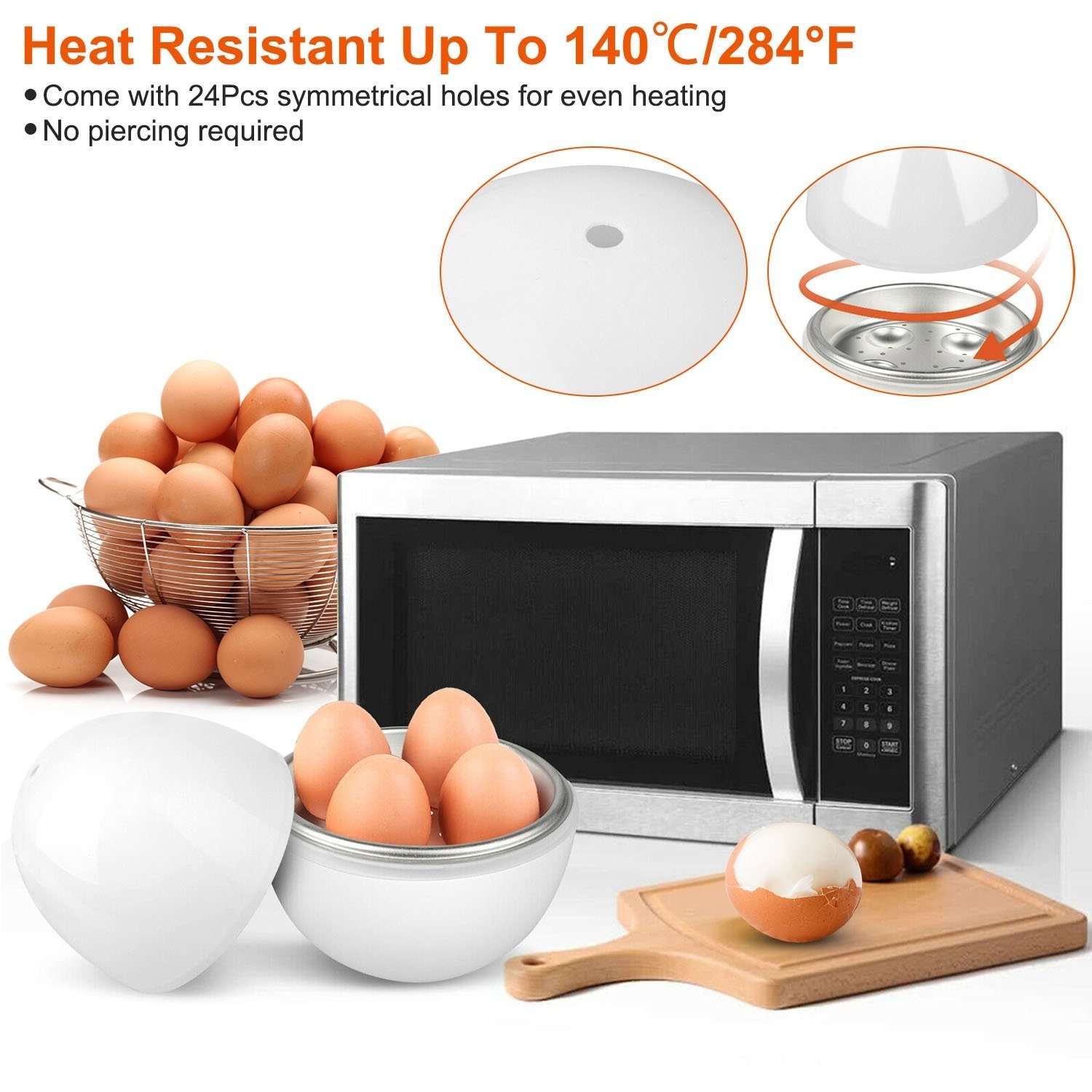 Microwave Egg Boiler Soft Medium Hard Egg Steamer Ball Shape Cooker - Image 4