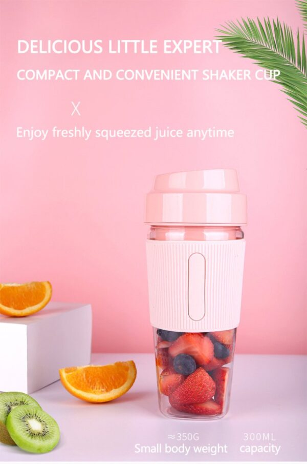 1PC Portable Blender; One-handed Drinking Mini Blender For Shakes And Smoothies With Rechargeable USB - Image 2