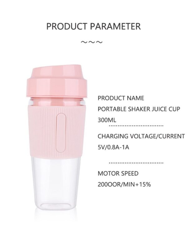 1PC Portable Blender; One-handed Drinking Mini Blender For Shakes And Smoothies With Rechargeable USB - Image 8